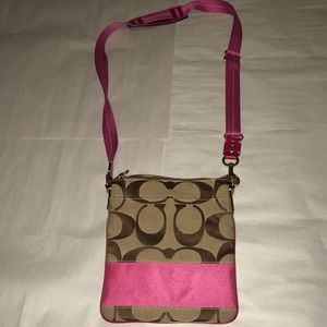 Authentic Coach Canvas Signature Crossbody